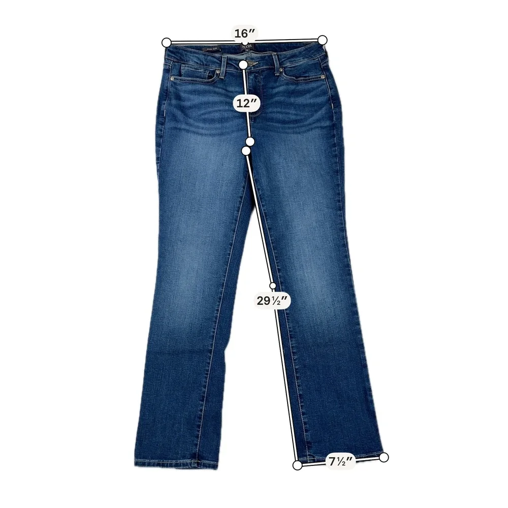 NYDJ‎ Sheri Slim Jeans Lift Tuck Technology Dark Wash Stretch Denim Size 12